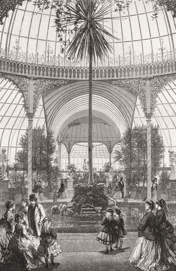 SCOTLAND. Planned Conservatory, Queen's Park, Glasgow 1871 old antique print